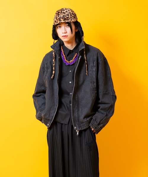 a.p.o.v.(エーピーオービー)の「a.p.o.v. ウォッシュデニムオーバーサイズスタンドカラーブルゾン(ブルゾン・メンズ・ブラック・ONESIZE)」の4枚目の写真