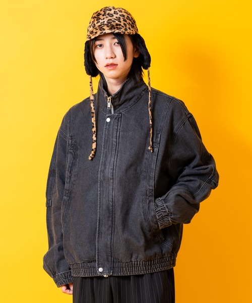 a.p.o.v.(エーピーオービー)の「a.p.o.v. ウォッシュデニムオーバーサイズスタンドカラーブルゾン(ブルゾン・メンズ・ブラック・ONESIZE)」の9枚目の写真