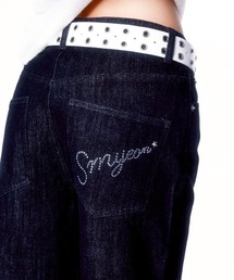 Smyeon(X~)Logo rhinestone denim/SCXg[fj(fjpc)