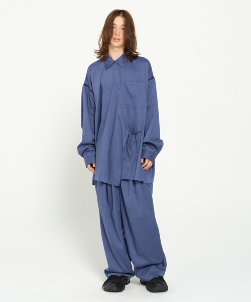 STOF（ストフ）の「TRIPLE TUCK LINEN PANTS（その他パンツ・メンズ・チャコール/レッド/ブルー・S/M）」の10枚目の写真
