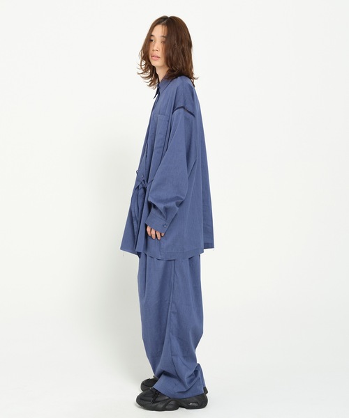 STOF（ストフ）の「TRIPLE TUCK LINEN PANTS（その他パンツ・メンズ・チャコール/レッド/ブルー・S/M）」の11枚目の写真