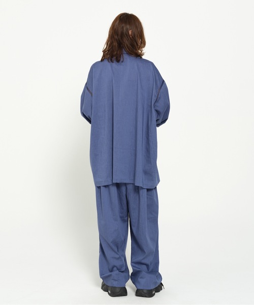 STOF（ストフ）の「TRIPLE TUCK LINEN PANTS（その他パンツ・メンズ・チャコール/レッド/ブルー・S/M）」の12枚目の写真