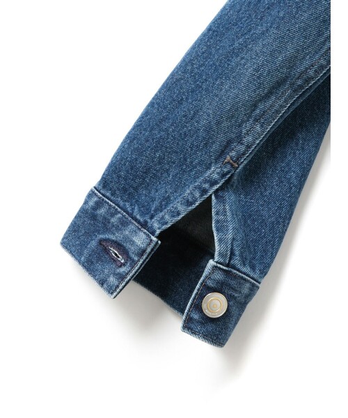 mizuiroind（ミズイロインド）の「mizuiro ind コンパクトデニムジャケット(ダメージ)（ダウンジャケット/コート・レディース・ネイビー・FREE）」の8枚目の写真
