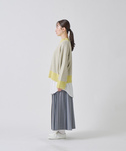Kelen(ケレン)の「「KELEN / ケレン」ボックスシルエットラメニット(ニット/セーター・レディース・ブラック/グレイッシュベージュ/ライトグレー/レッド・S/M)」の20枚目の写真