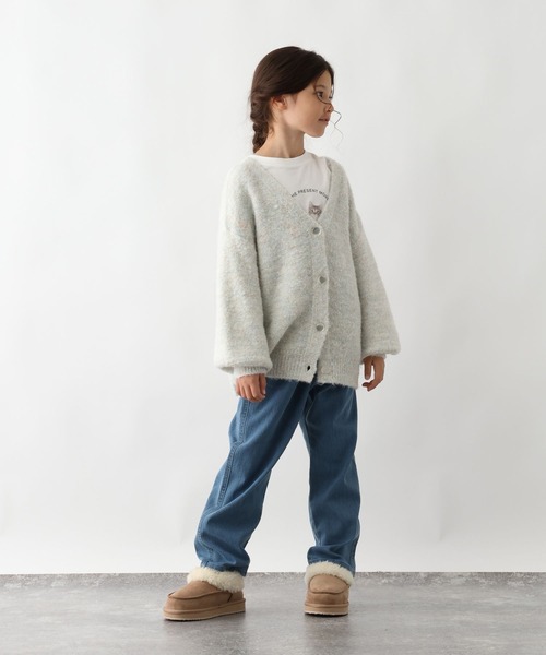 GLOBAL WORK(グローバルワーク)の「洗えるMIXニットラメカーデ/599745(カーディガン/ボレロ・キッズ・パープル/グリーン/ナチュラル・130cm/140cm/150cm/160cm)」の19枚目の写真