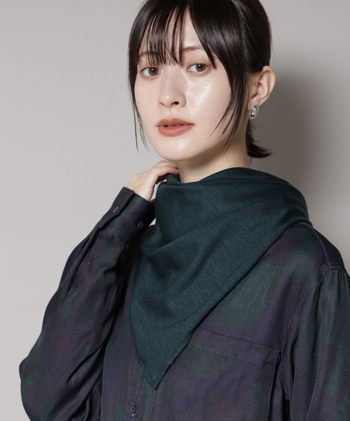 セール】La Maison de Lyllis/KERCHIEF ウールジャージースカーフ