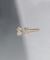 ダイヤ10mmバーピアス K10（両耳）（ピアス（両耳用））｜Lilas（リラ