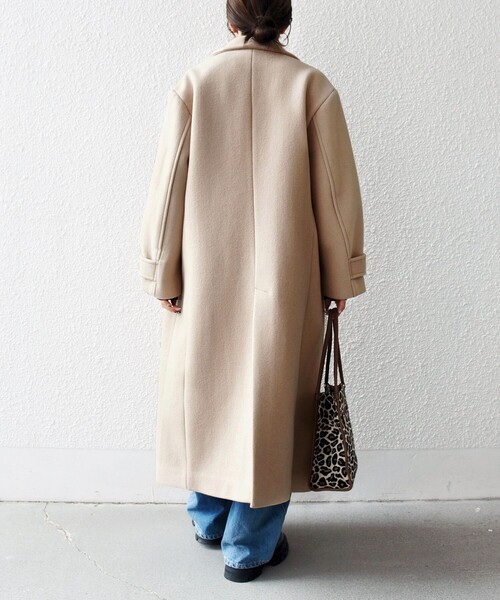 WEB限定】SHIPS any: PURE WOOL ロング テーラード コート（チェスター