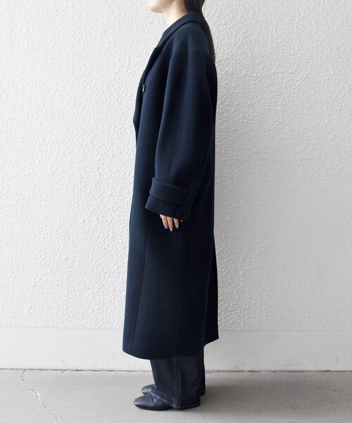 WEB限定】SHIPS any: PURE WOOL ロング テーラード コート（チェスター