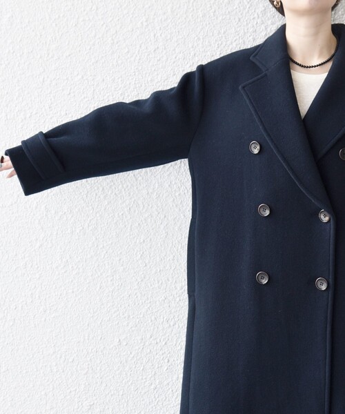 SHIPS any〈シップスエニィ〉 テーラード ウール ミドル丈 コート シップス エニィ SHIPS any 【WEB限定】SHIPS any: PURE WOOL スタンド