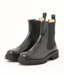 ファビオルスコーニ 6247 VITELLO NERO 丈長サイドゴアブーツ