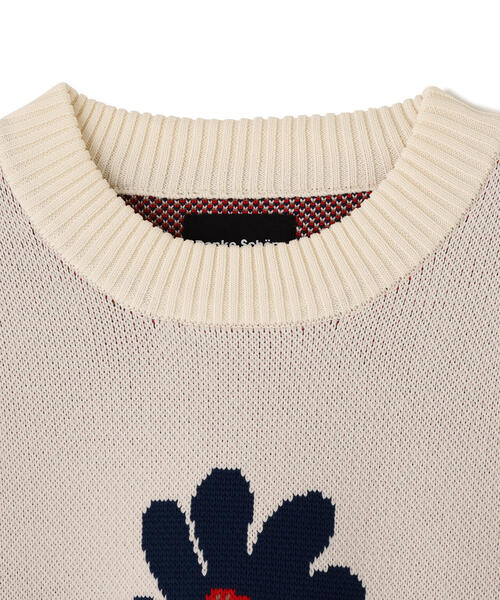 DANKE SCHON(ダンケシェーン)の「【WEB&DEPOT限定】DankeSchon/ダンケシェーン/AIRY FLOWER KNIT(ニット/セーター・レディース・ホワイト系2/ブラック・XL/L/M)」の4枚目の写真