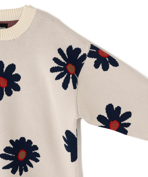 DANKE SCHON(ダンケシェーン)の「【WEB&DEPOT限定】DankeSchon/ダンケシェーン/AIRY FLOWER KNIT(ニット/セーター・レディース・ホワイト系2/ブラック・XL/L/M)」の5枚目の写真