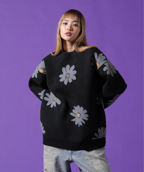 DANKE SCHON(ダンケシェーン)の「【WEB&DEPOT限定】DankeSchon/ダンケシェーン/AIRY FLOWER KNIT(ニット/セーター・レディース・ホワイト系2/ブラック・XL/L/M)」の14枚目の写真