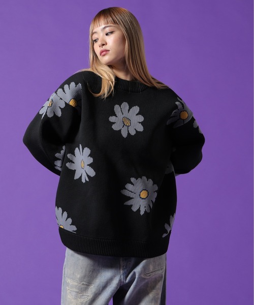 DANKE SCHON(ダンケシェーン)の「【WEB&DEPOT限定】DankeSchon/ダンケシェーン/AIRY FLOWER KNIT(ニット/セーター・レディース・ホワイト系2/ブラック・XL/L/M)」の15枚目の写真