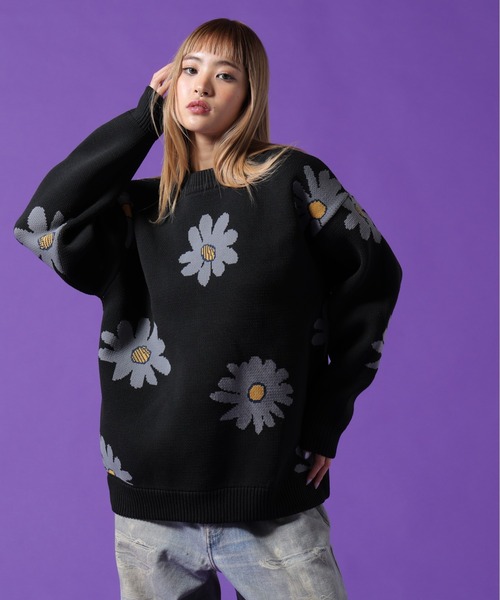 DANKE SCHON(ダンケシェーン)の「【WEB&DEPOT限定】DankeSchon/ダンケシェーン/AIRY FLOWER KNIT(ニット/セーター・レディース・ホワイト系2/ブラック・XL/L/M)」の16枚目の写真