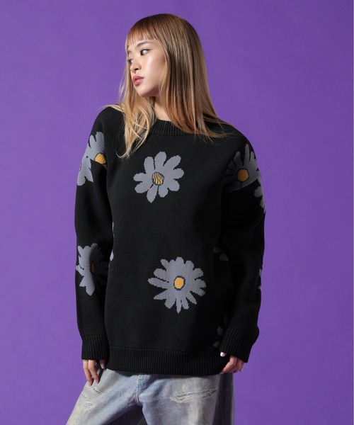 DANKE SCHON(ダンケシェーン)の「【WEB&DEPOT限定】DankeSchon/ダンケシェーン/AIRY FLOWER KNIT(ニット/セーター・レディース・ホワイト系2/ブラック・XL/L/M)」の17枚目の写真