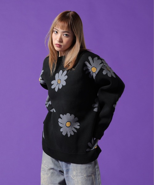 DANKE SCHON(ダンケシェーン)の「【WEB&DEPOT限定】DankeSchon/ダンケシェーン/AIRY FLOWER KNIT(ニット/セーター・レディース・ホワイト系2/ブラック・XL/L/M)」の18枚目の写真