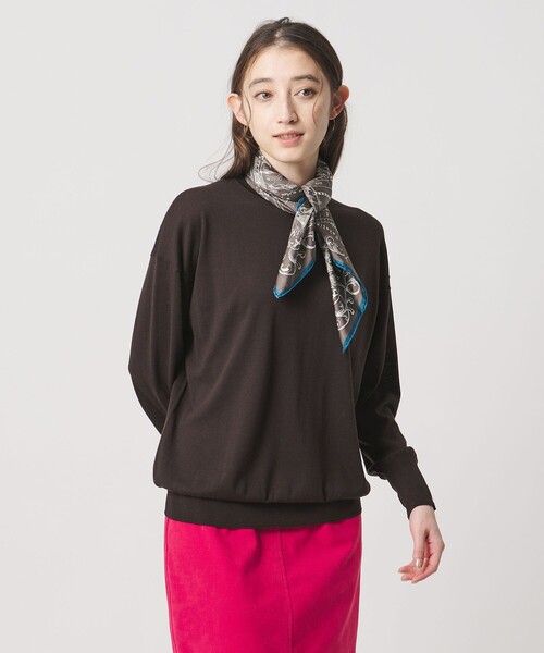 UNITED ARROWS（ユナイテッドアローズ）の「18G ウール クルーネック ニット ‐ウォッシャブル‐（ニット/セーター・レディース・ブラック/ダークブラウン/ネイビー/ベージュ・FREE）」の18枚目の写真