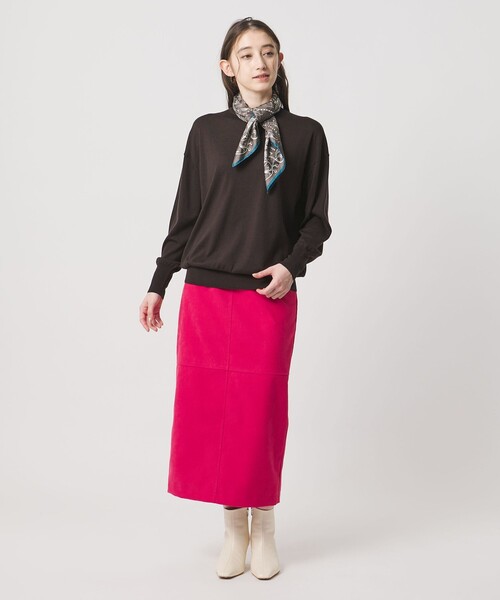 UNITED ARROWS（ユナイテッドアローズ）の「18G ウール クルーネック ニット ‐ウォッシャブル‐（ニット/セーター・レディース・ブラック/ダークブラウン/ネイビー/ベージュ・FREE）」の17枚目の写真