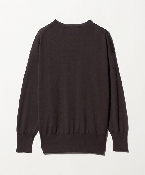 UNITED ARROWS（ユナイテッドアローズ）の「18G ウール クルーネック ニット ‐ウォッシャブル‐（ニット/セーター・レディース・ブラック/ダークブラウン/ネイビー/ベージュ・FREE）」の10枚目の写真