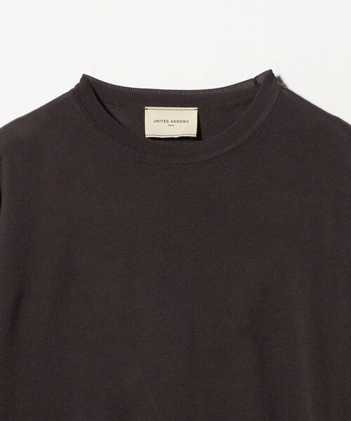 UNITED ARROWS（ユナイテッドアローズ）の「18G ウール クルーネック ニット ‐ウォッシャブル‐（ニット/セーター・レディース・ブラック/ダークブラウン/ネイビー/ベージュ・FREE）」の9枚目の写真