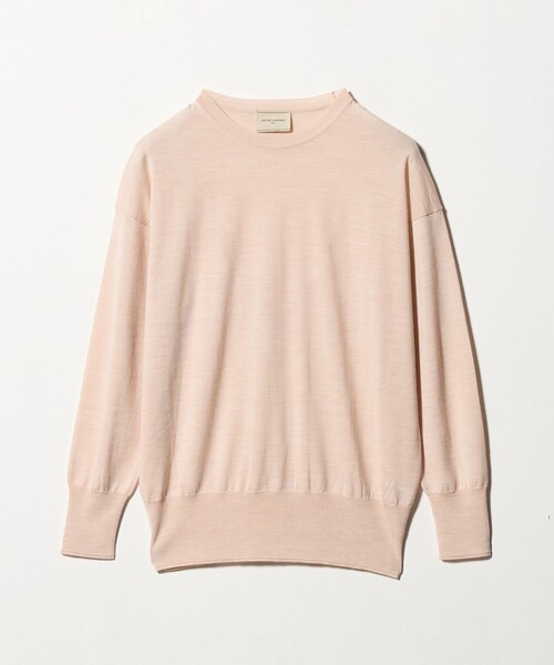 UNITED ARROWS（ユナイテッドアローズ）の「18G ウール クルーネック ニット ‐ウォッシャブル‐（ニット/セーター・レディース・ブラック/ダークブラウン/ネイビー/ベージュ・FREE）」の5枚目の写真