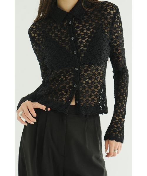 CLANE 3D FLOWER LACE SHIRT 19105-1232（シャツ/ブラウス）｜CLANE