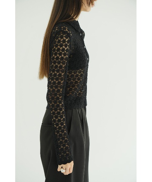CLANE（クラネ）の「CLANE 3D FLOWER LACE SHIRT 19105-1232（シャツ/ブラウス・レディース・マルチ/ブラック・1/2）」の5枚目の写真