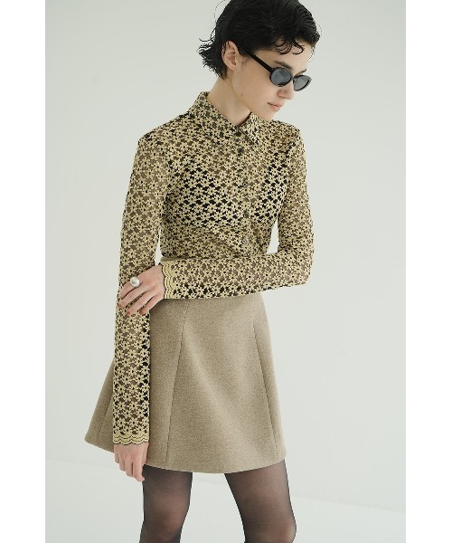 CLANE（クラネ）の「CLANE 3D FLOWER LACE SHIRT 19105-1232（シャツ/ブラウス・レディース・マルチ/ブラック・1/2）」の15枚目の写真