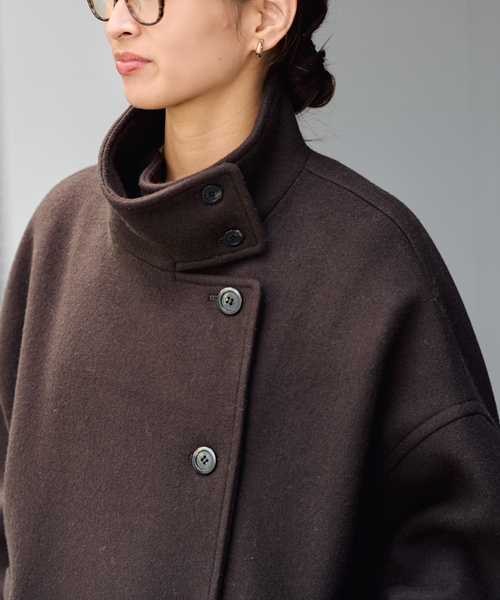 FRAMeWORK（フレームワーク）の「メルトンコクーンコート（その他アウター・レディース・ブラック/ブラウン/キャメル・36/38）」の8枚目の写真