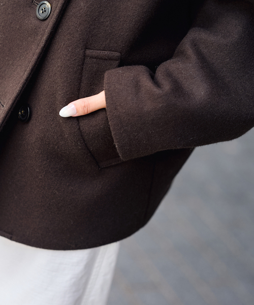 FRAMeWORK（フレームワーク）の「メルトンコクーンコート（その他アウター・レディース・ブラック/ブラウン/キャメル・36/38）」の9枚目の写真