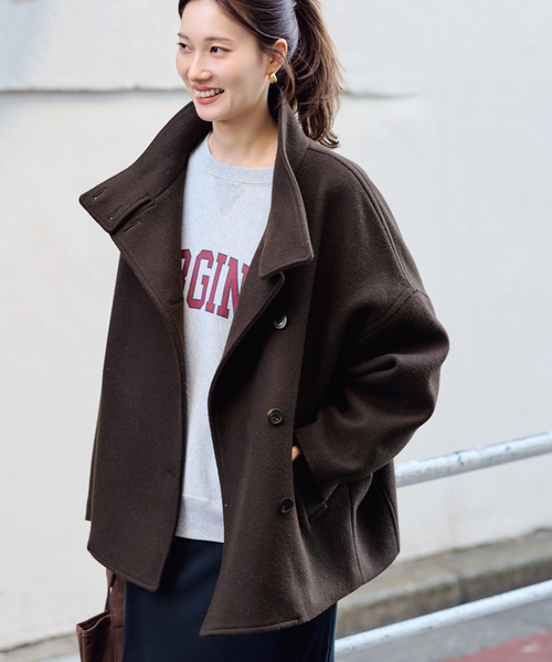 FRAMeWORK（フレームワーク）の「メルトンコクーンコート（その他アウター・レディース・ブラック/ブラウン/キャメル・36/38）」の14枚目の写真