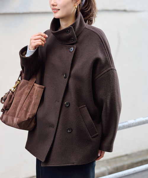 FRAMeWORK（フレームワーク）の「メルトンコクーンコート（その他アウター・レディース・ブラック/ブラウン/キャメル・36/38）」の16枚目の写真