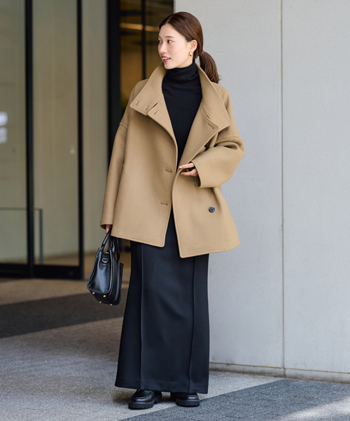 FRAMeWORK（フレームワーク）の「メルトンコクーンコート（その他アウター・レディース・ブラック/ブラウン/キャメル・36/38）」の19枚目の写真