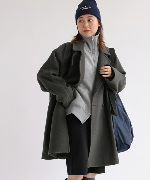 COACH ハーフコート ウール スタッズ WEB限定追加2》尾州ウールモッサWブレストハーフコート（その他