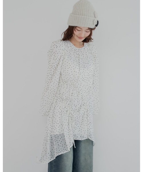JUMELLE（ジュメロ）の「ドットチュニック（チュニック・レディース・ホワイト/ブラック・FREE）」の19枚目の写真
