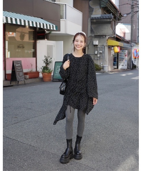 JUMELLE（ジュメロ）の「ドットチュニック（チュニック・レディース・ホワイト/ブラック・FREE）」の14枚目の写真