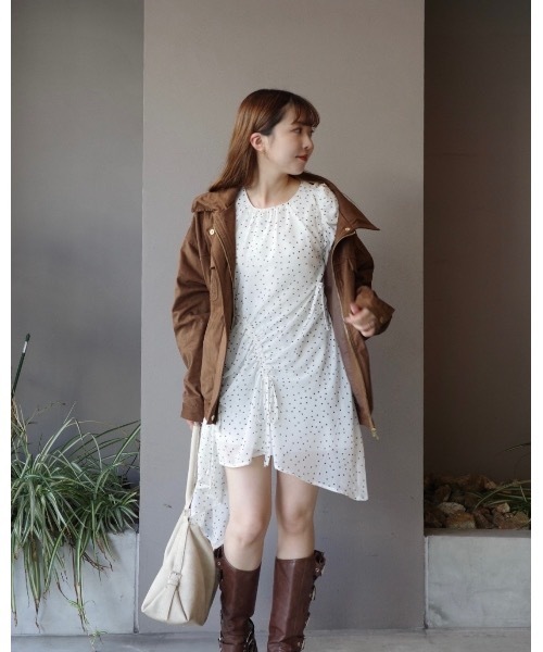 JUMELLE（ジュメロ）の「ドットチュニック（チュニック・レディース・ホワイト/ブラック・FREE）」の7枚目の写真