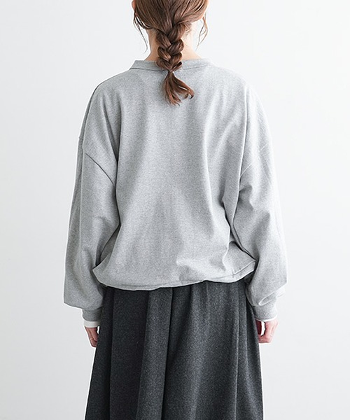 SOLAMONAT(ソラモナ)の「ペンネ天竺 モックネック裾紐プルオーバー"NEBULA"(Tシャツ/カットソー・レディース・ブラック/ライトピンク/ホワイト/杢グレー・FREE)」の19枚目の写真