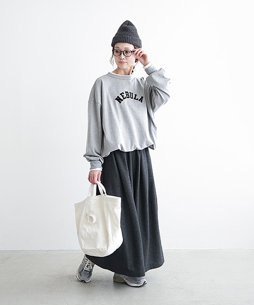 SOLAMONAT(ソラモナ)の「ペンネ天竺 モックネック裾紐プルオーバー"NEBULA"(Tシャツ/カットソー・レディース・ブラック/ライトピンク/ホワイト/杢グレー・FREE)」の12枚目の写真