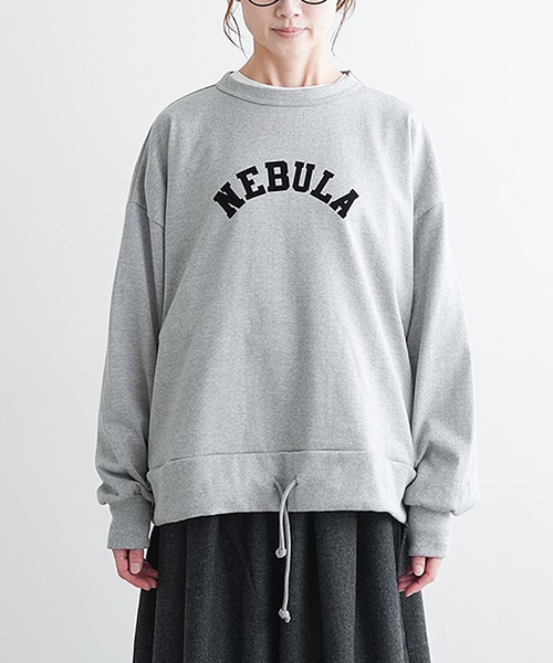 SOLAMONAT(ソラモナ)の「ペンネ天竺 モックネック裾紐プルオーバー"NEBULA"(Tシャツ/カットソー・レディース・ブラック/ライトピンク/ホワイト/杢グレー・FREE)」の16枚目の写真