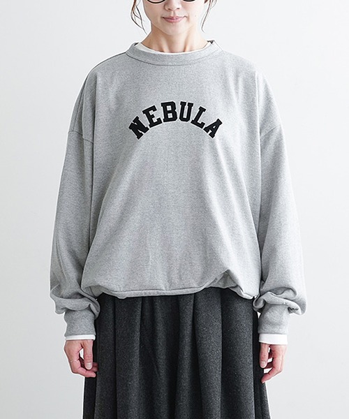 SOLAMONAT(ソラモナ)の「ペンネ天竺 モックネック裾紐プルオーバー"NEBULA"(Tシャツ/カットソー・レディース・ブラック/ライトピンク/ホワイト/杢グレー・FREE)」の15枚目の写真