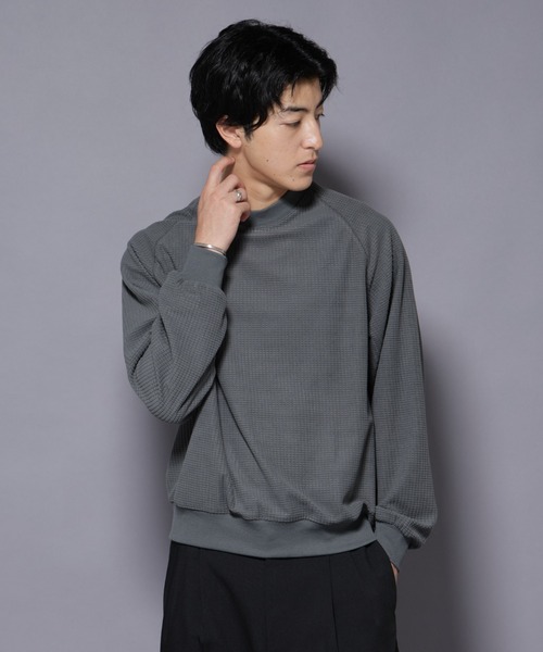 NANO universe(ナノユニバース)の「NORMANBROS別注 ワッフルフリース 長袖(Tシャツ/カットソー・メンズ・グレー/ブラック/ホワイト・L/M)」の3枚目の写真