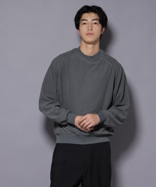 NANO universe(ナノユニバース)の「NORMANBROS別注 ワッフルフリース 長袖(Tシャツ/カットソー・メンズ・グレー/ブラック/ホワイト・L/M)」の10枚目の写真