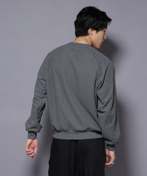 NANO universe(ナノユニバース)の「NORMANBROS別注 ワッフルフリース 長袖(Tシャツ/カットソー・メンズ・グレー/ブラック/ホワイト・L/M)」の12枚目の写真