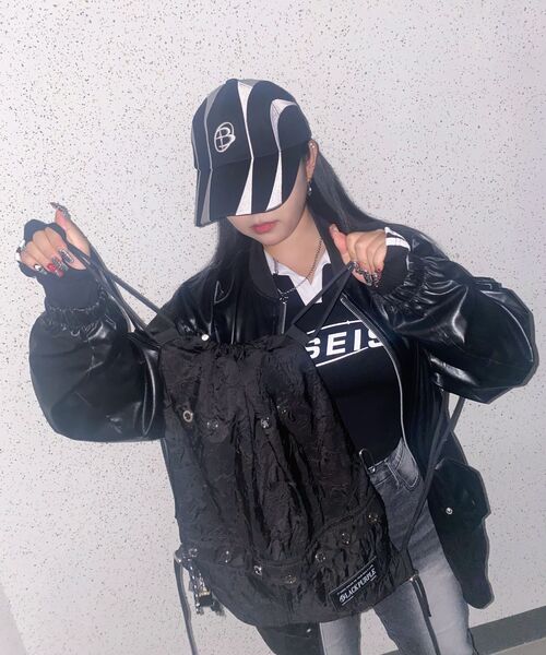 BLACKPURPLE（ブラックパープル）の「Blade cap-black&silver（キャップ・メンズ・ブラック×シルバー・ONE SIZE）」の9枚目の写真