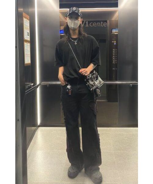 BLACKPURPLE（ブラックパープル）の「Blade cap-black&silver（キャップ・メンズ・ブラック×シルバー・ONE SIZE）」の2枚目の写真