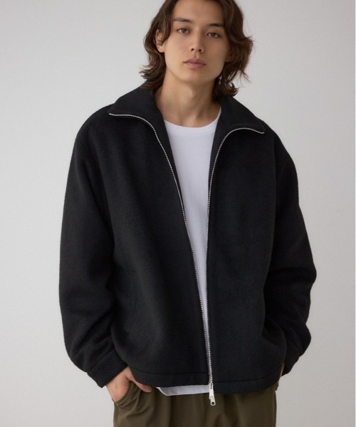 AZUL by moussy（アズールバイマウジー）の「起毛スタンドカラージップアップブルゾン（ブルゾン・メンズ・ブラック系その他/グレー/ブラック/ダークベージュ・MEDIUM/LARGE）」の2枚目の写真