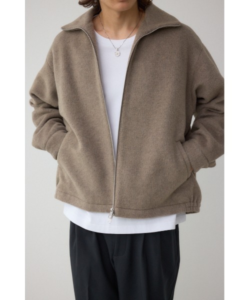 AZUL by moussy（アズールバイマウジー）の「起毛スタンドカラージップアップブルゾン（ブルゾン・メンズ・ブラック系その他/グレー/ブラック/ダークベージュ・MEDIUM/LARGE）」の5枚目の写真